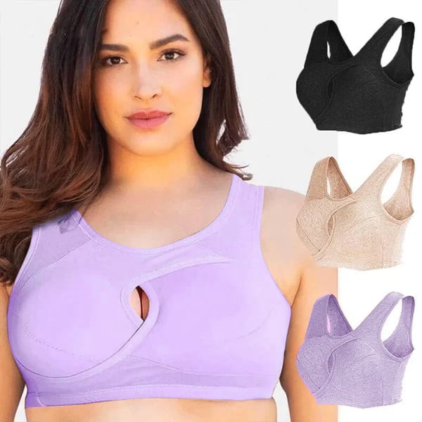 Jetzt 1 kaufen und 2 gratis erhalten!😍 – Anti-Sagging Bügelloser BH aus reiner Baumwolle für sofortigen Halt