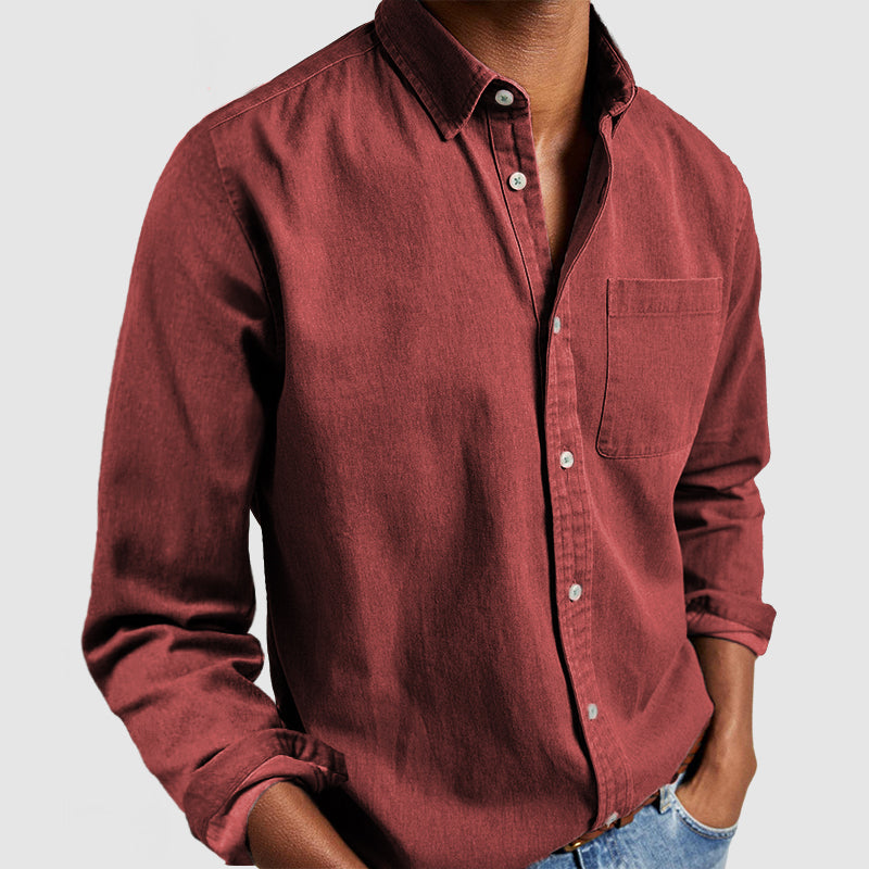 Herren lässiges Baumwoll-Basisshirt