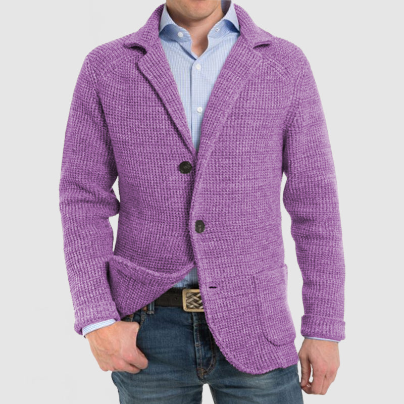 Elegante Herren-Langarmjacke mit Revers und Taschen