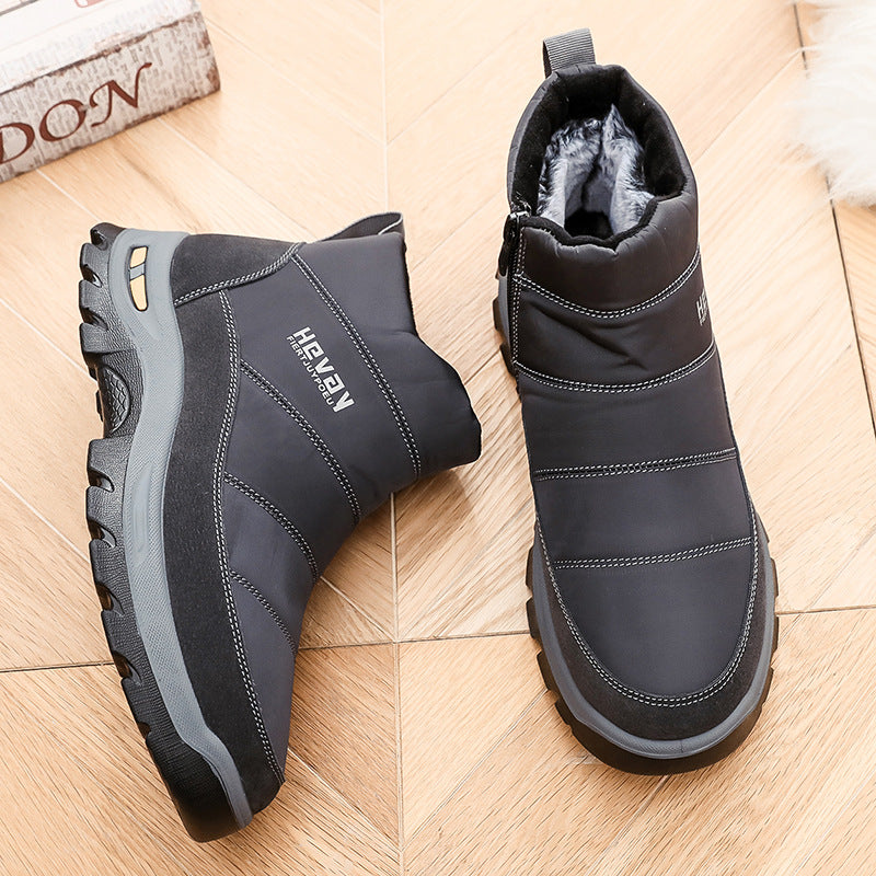 (Zeitlich begrenztes 49 % Rabattangebot) Orthopädische Herren-Schneestiefel mit Fußgewölbestütze, breiter Zehenpartie, bequem, wasserdicht, rutschfest, warme Arbeitsschuhe