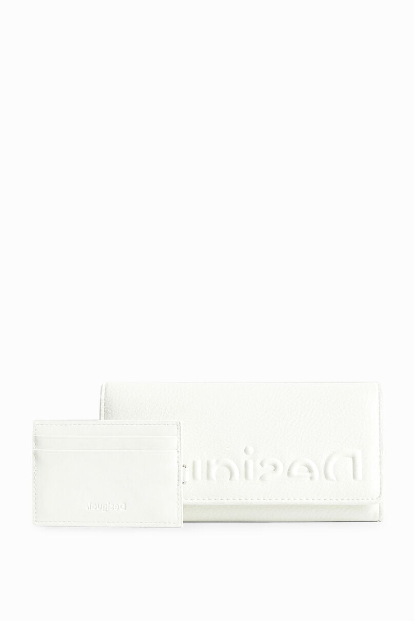 Logo flap wallet