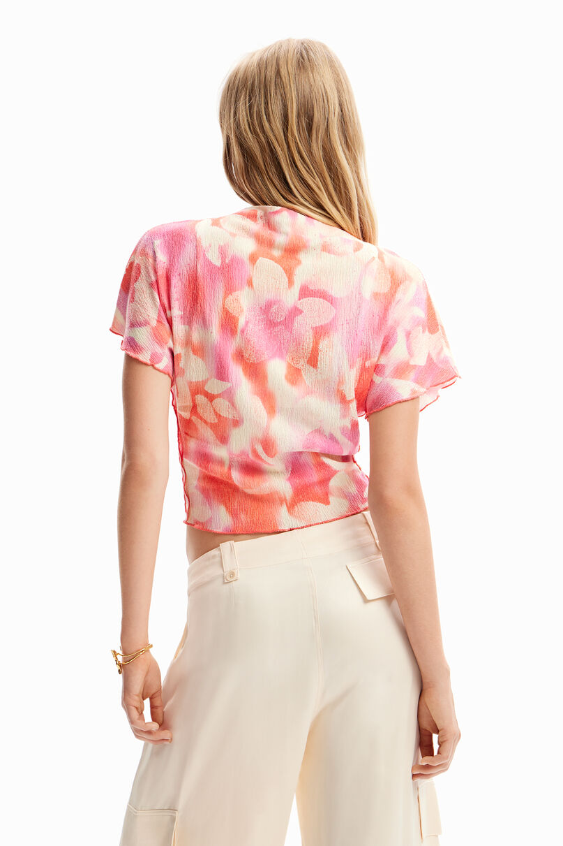 Floral textured blouse