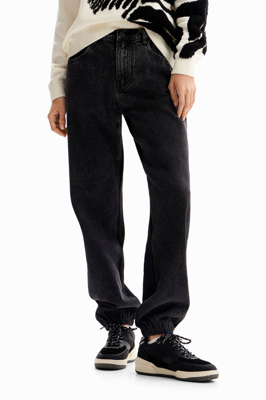Floral jogger jeans