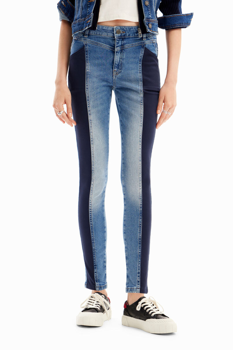 Banded slim jeans