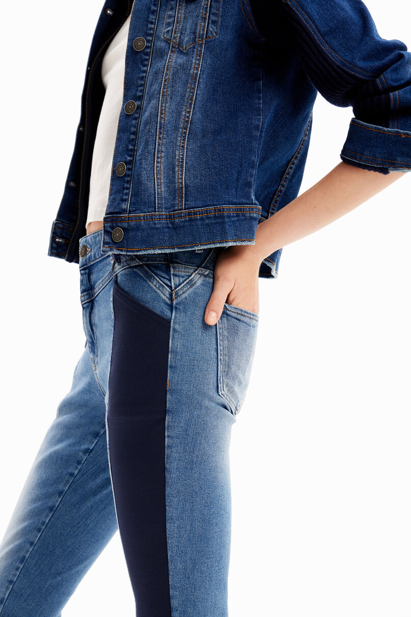 Banded slim jeans