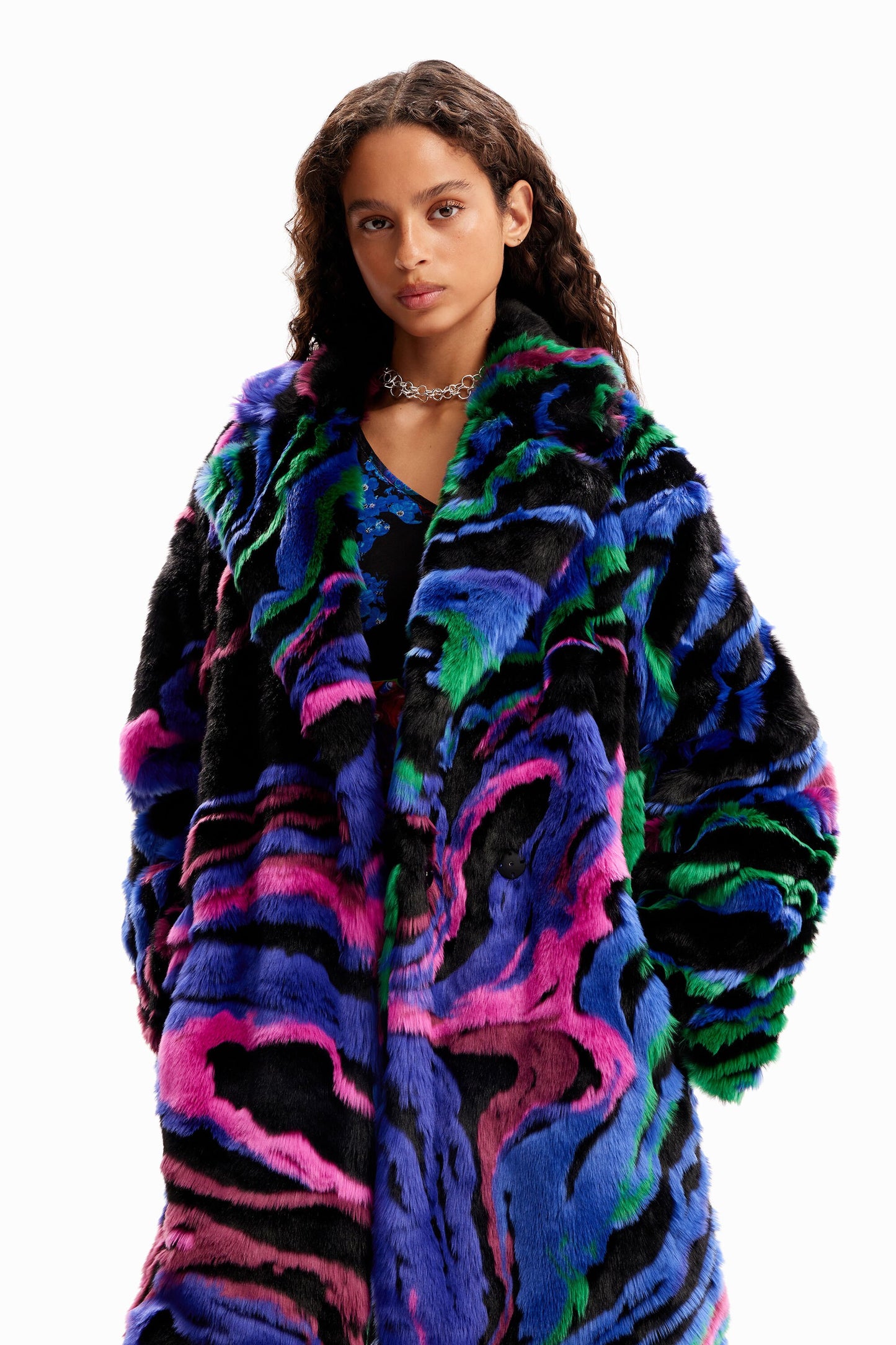 Fur-effect coat