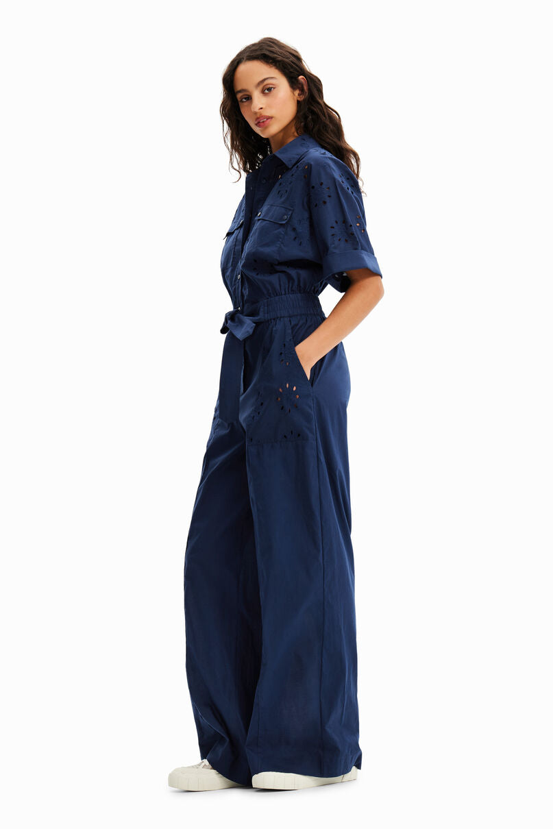 Swiss embroidery boilersuit