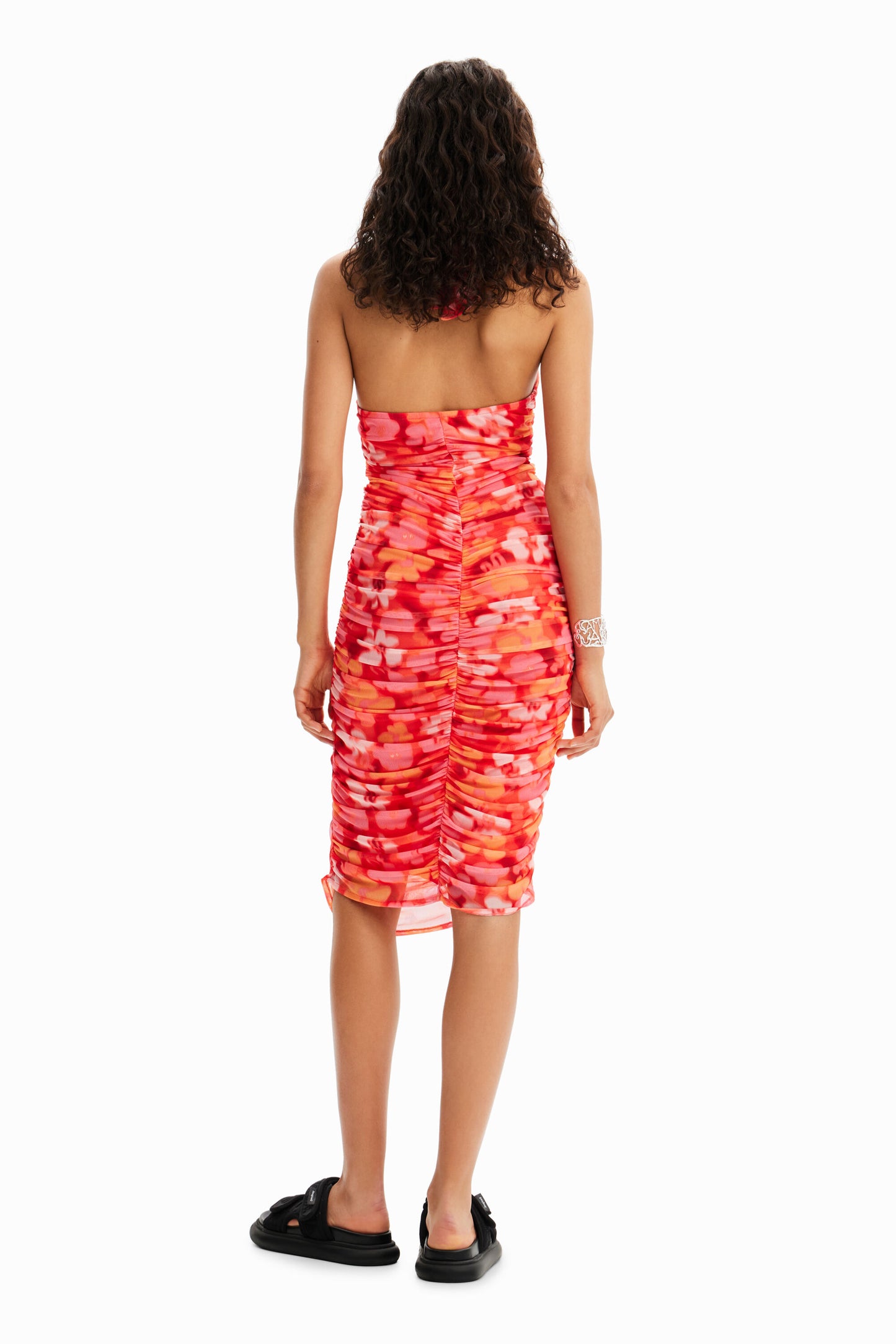 Floral halter midi dress