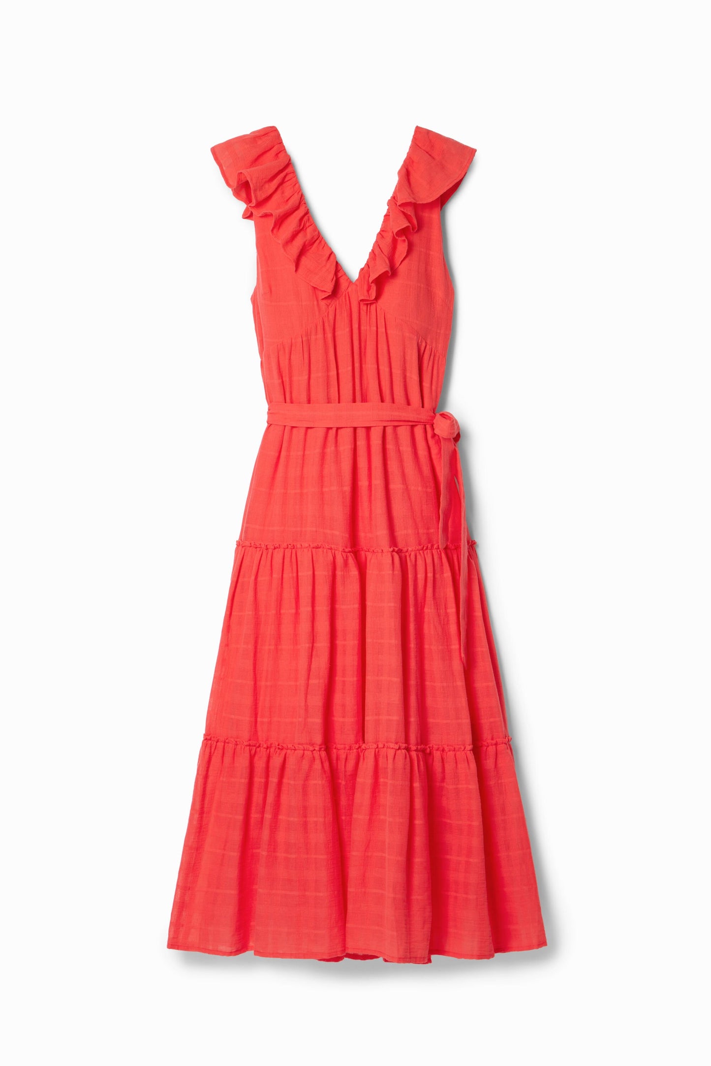 Ruffle midi dress