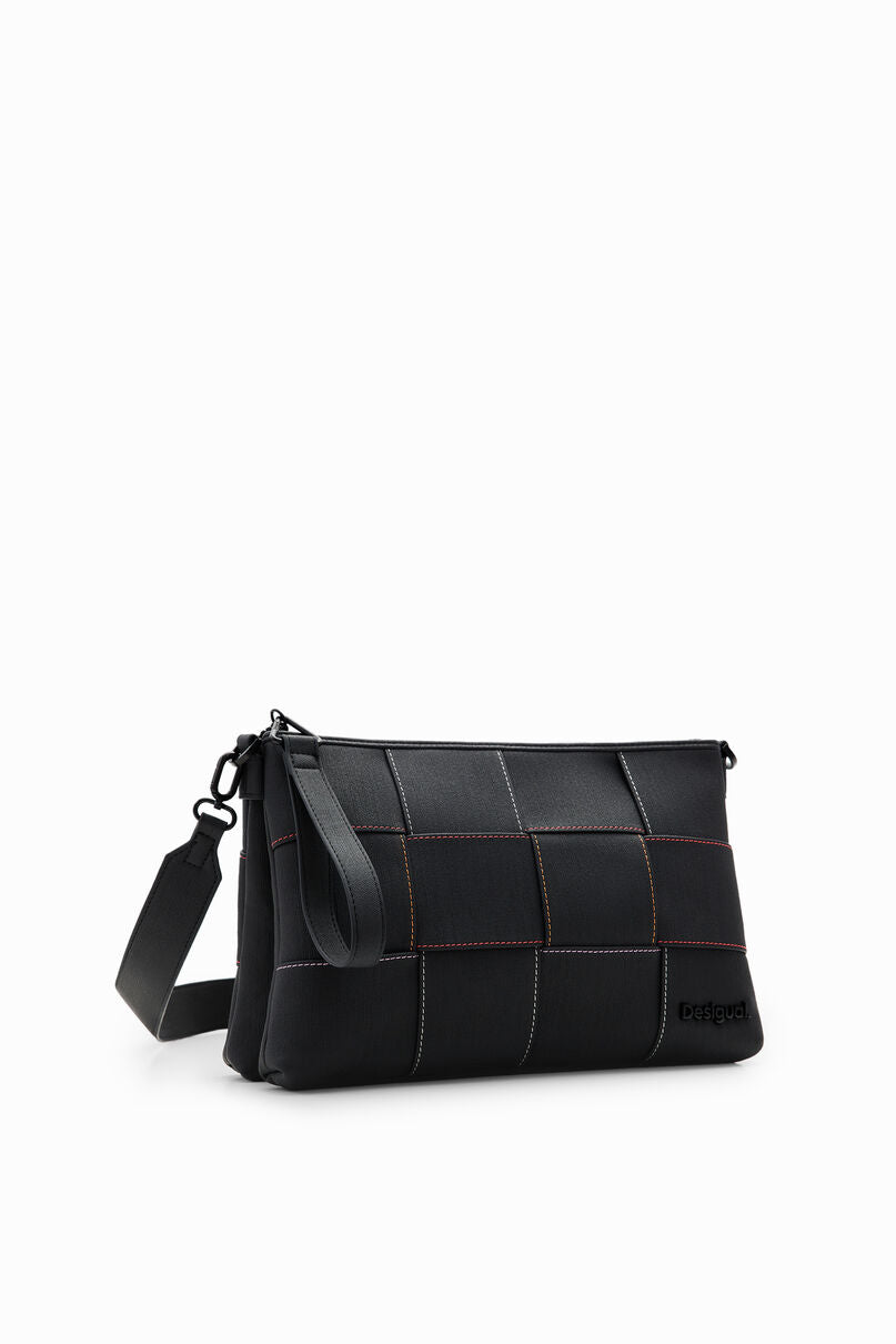Woven stitching crossbody bag