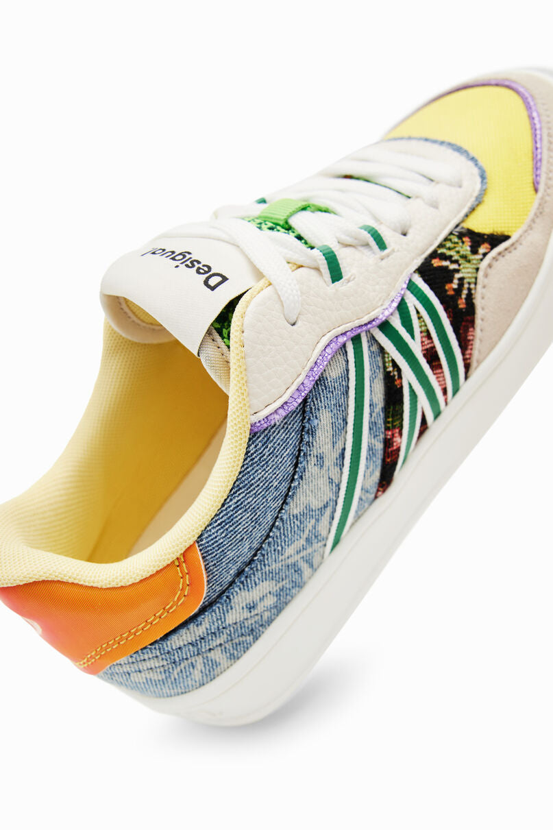 Patchwork platform sneakers