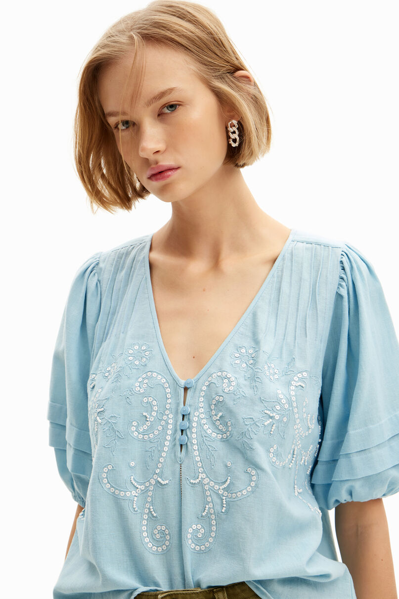 Embroidered boho blouse