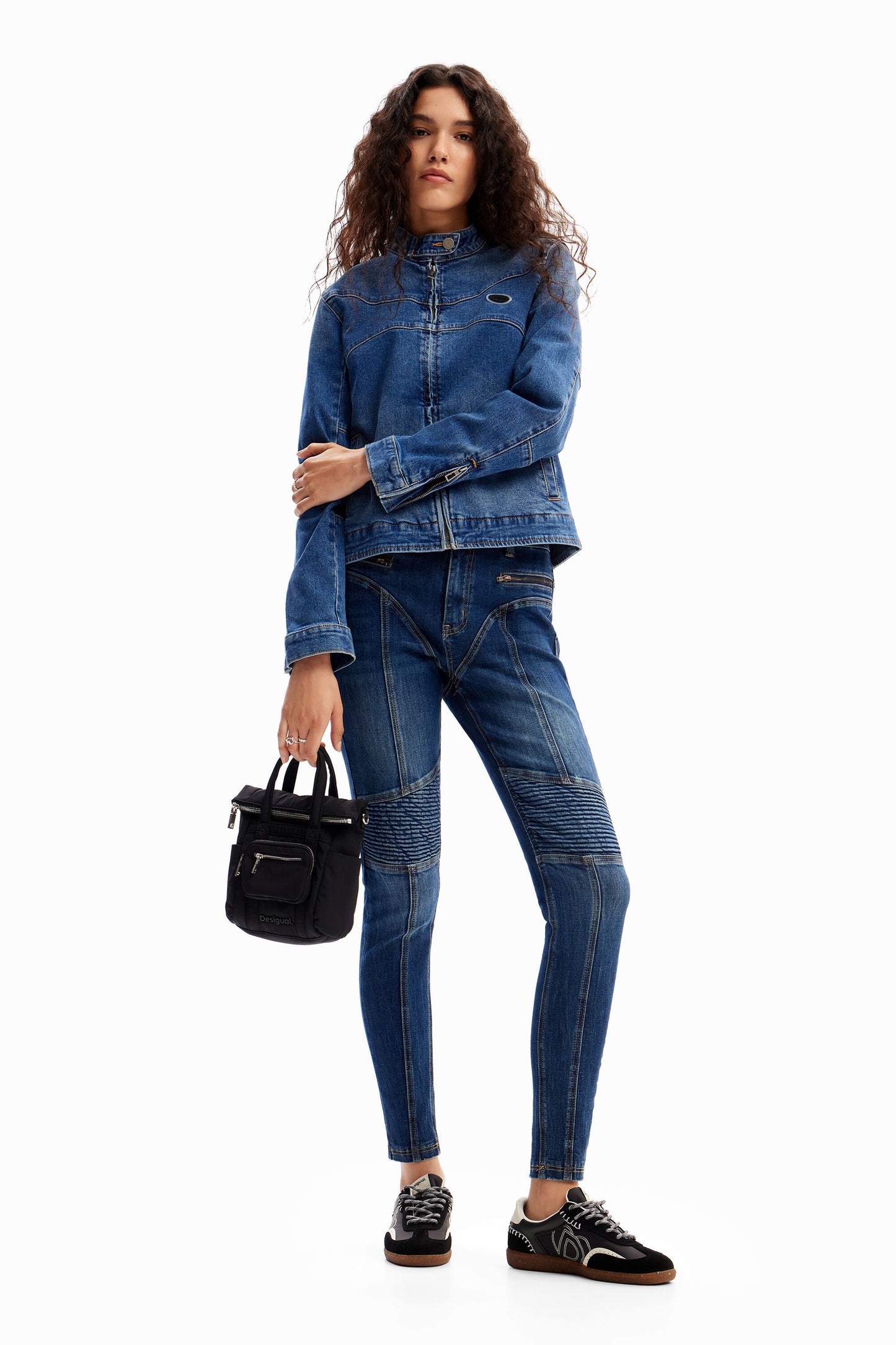 Denim biker jacket