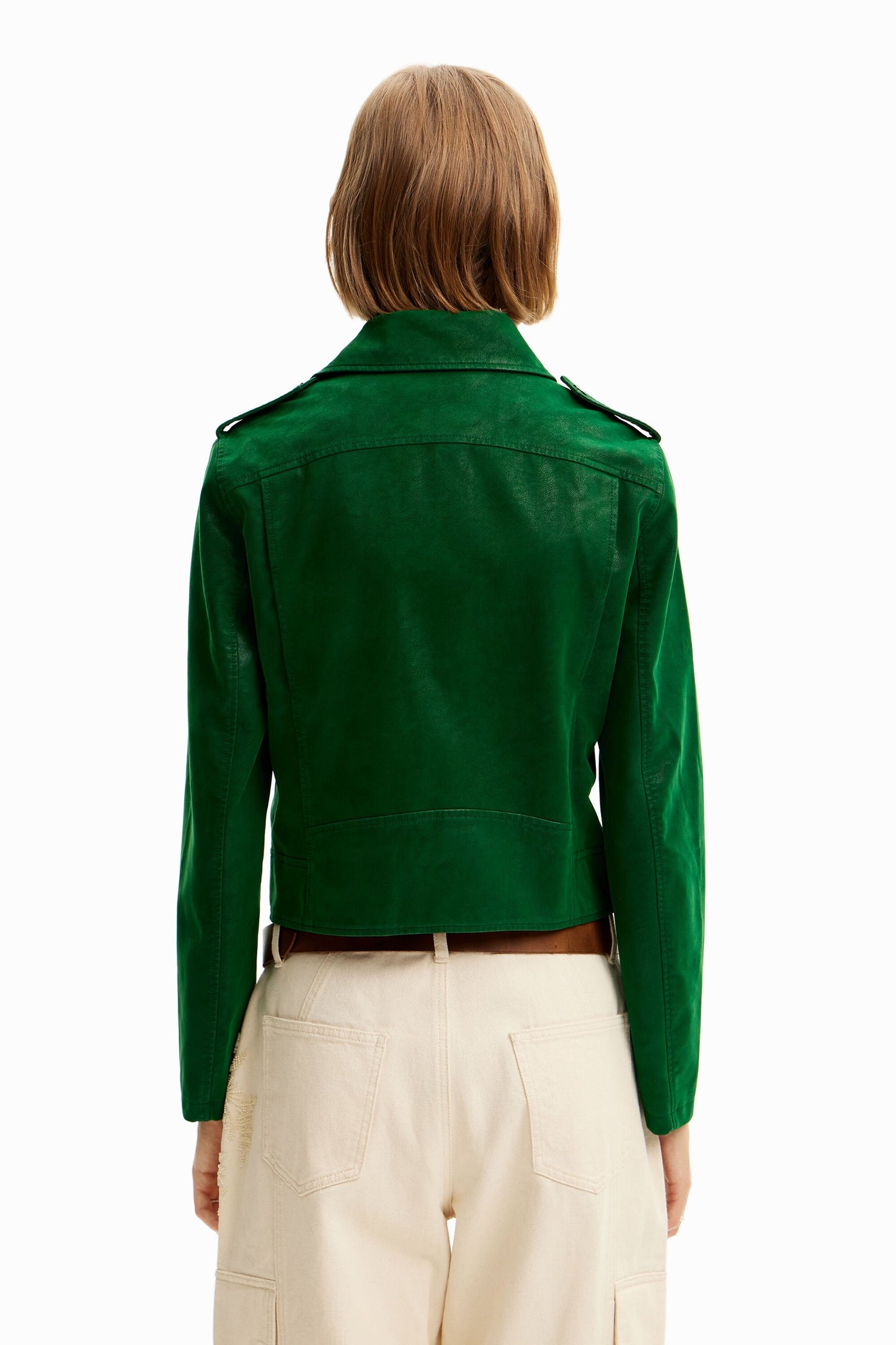 Textured biker jacket