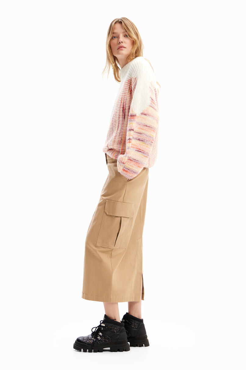 Cargo midi skirt