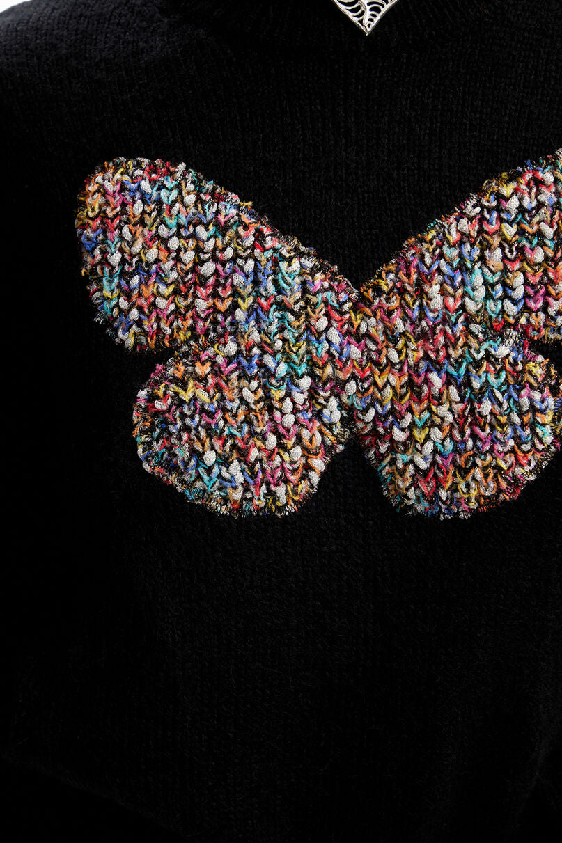 Chunky knit butterfly pullover