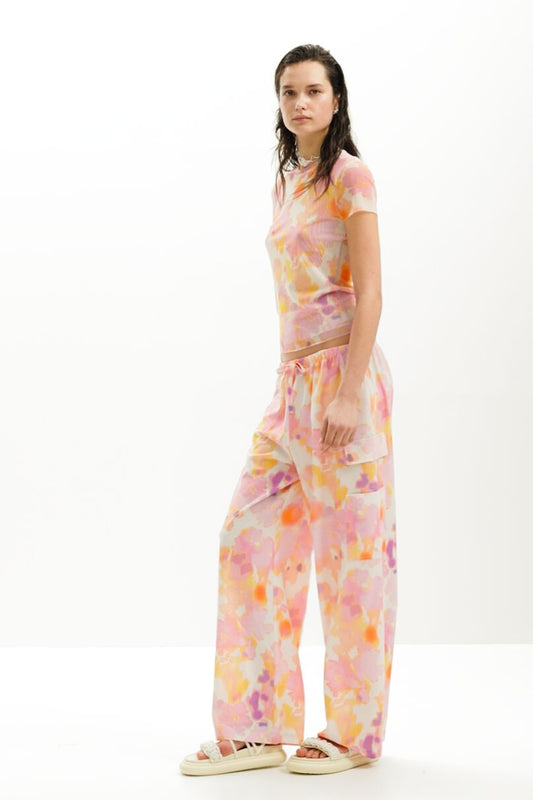 Out-of-focus tulle T-shirt