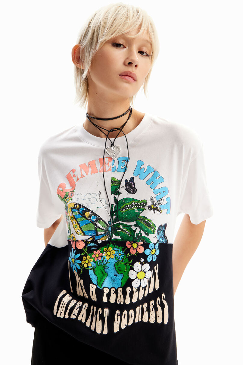 Retro patchwork T-shirt