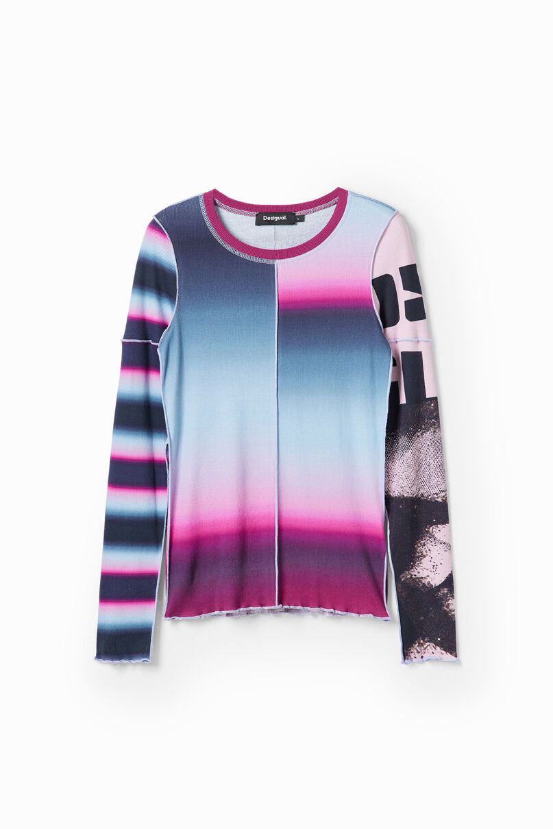 Patchwork tie-dye T-shirt