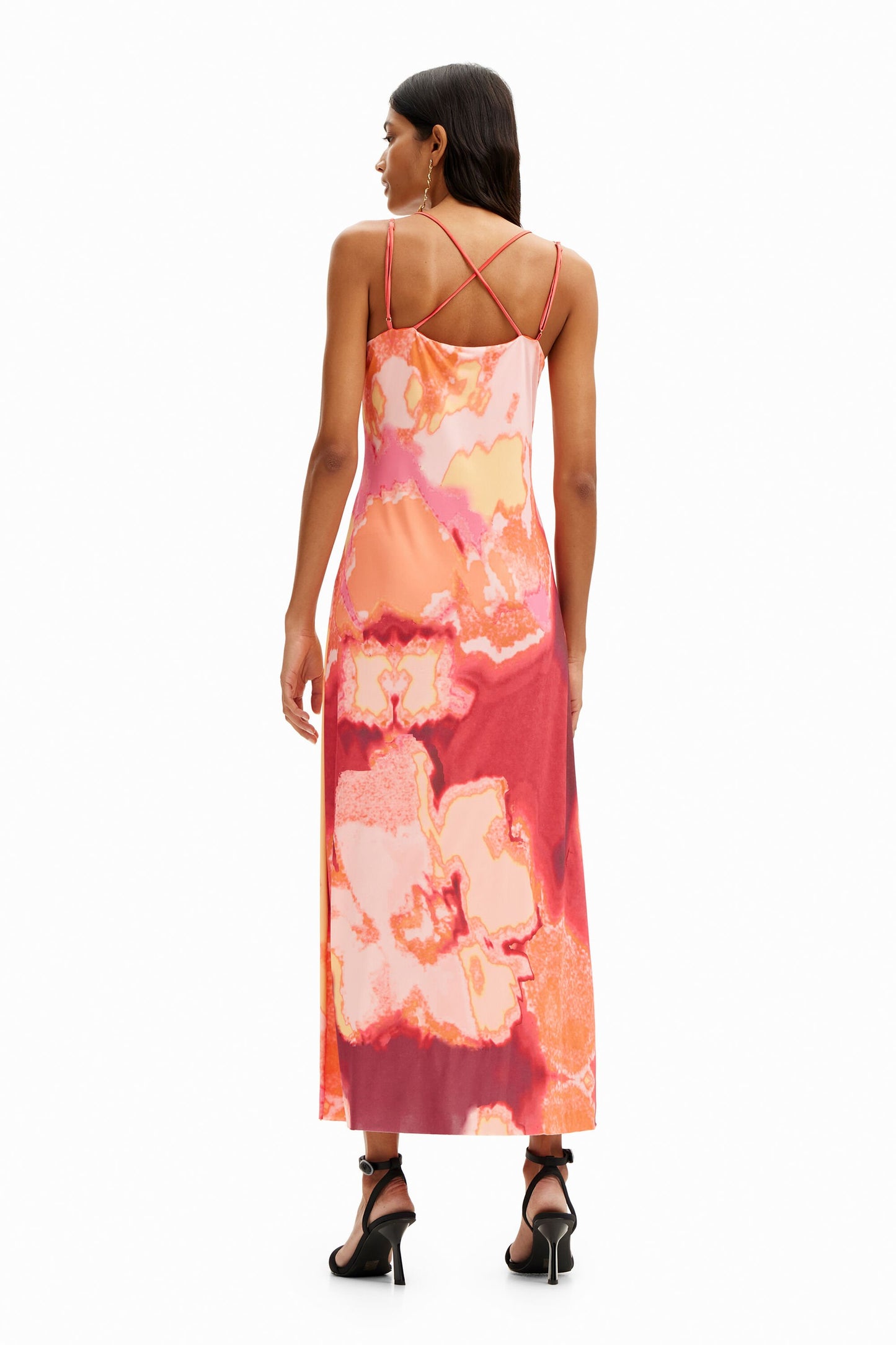 Out-of-focus midi slip dress