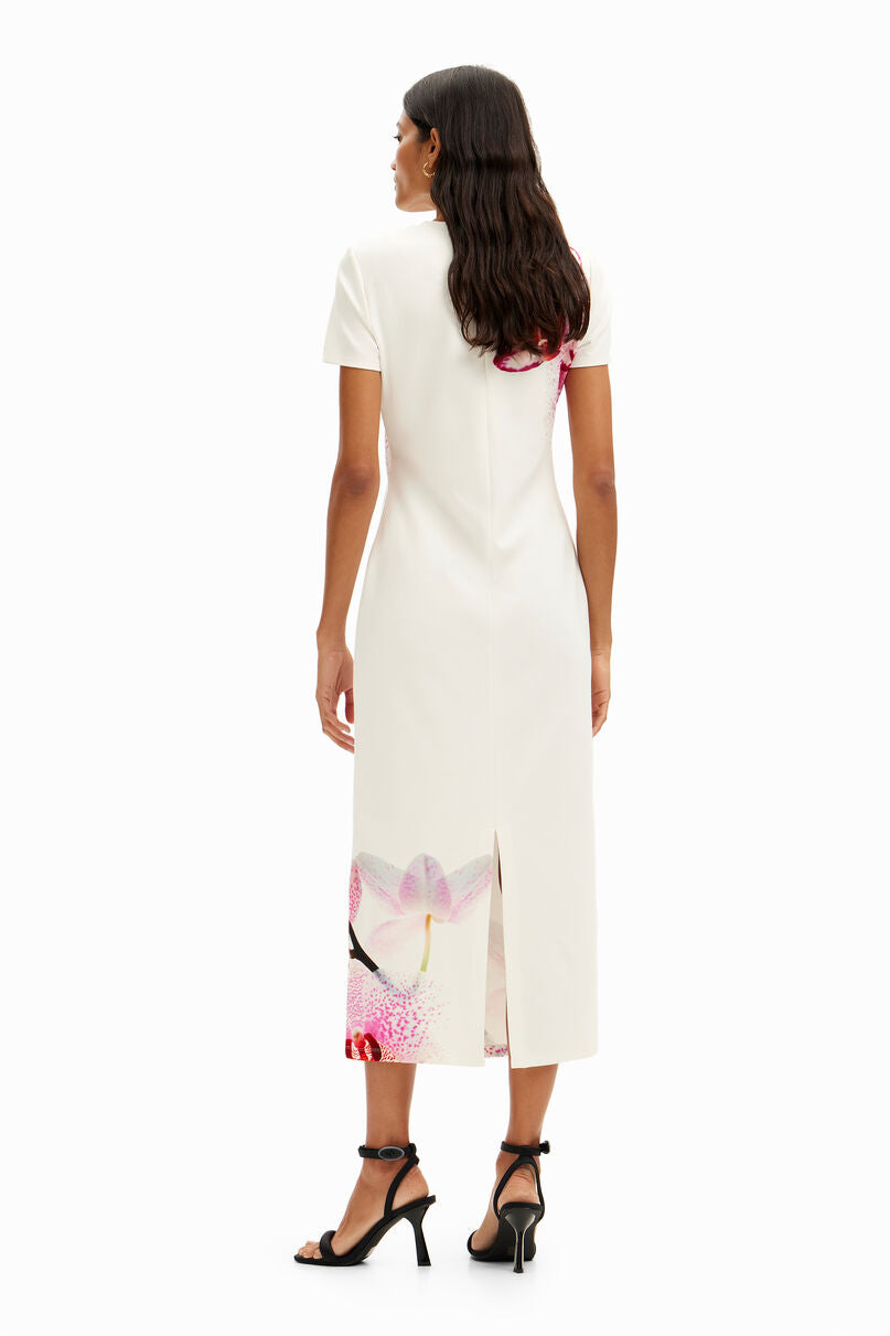 Orchid midi dress