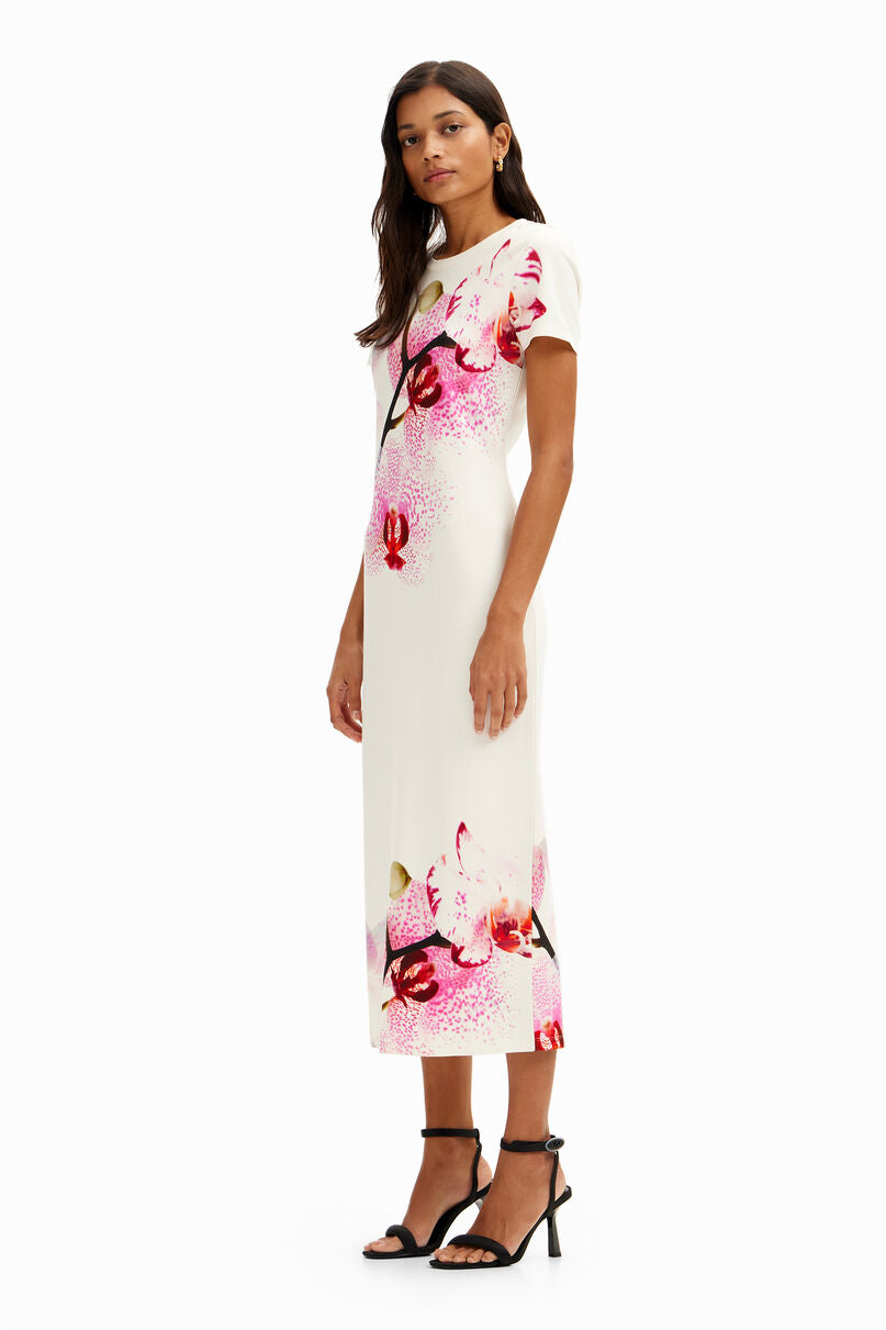 Orchid midi dress