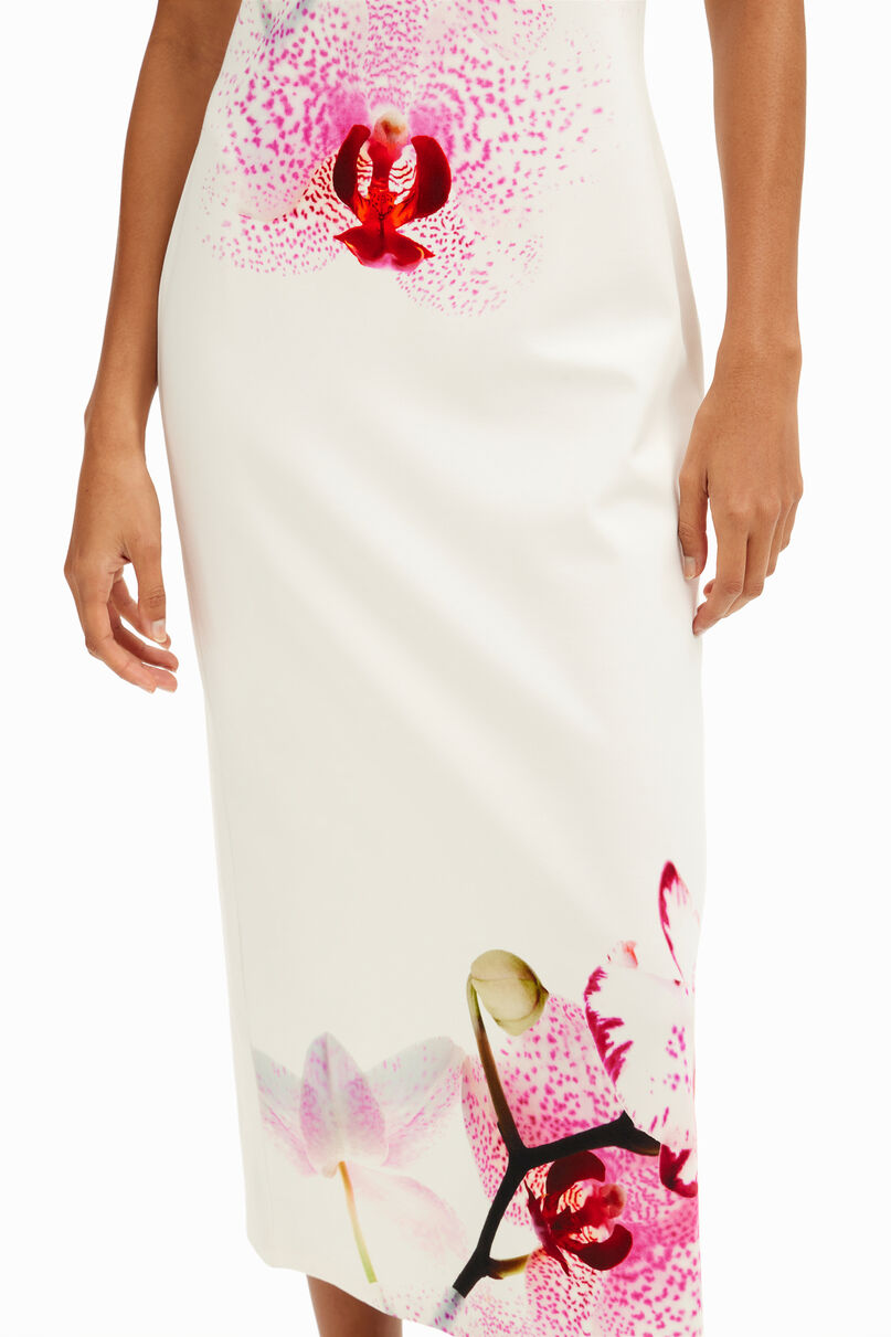 Orchid midi dress