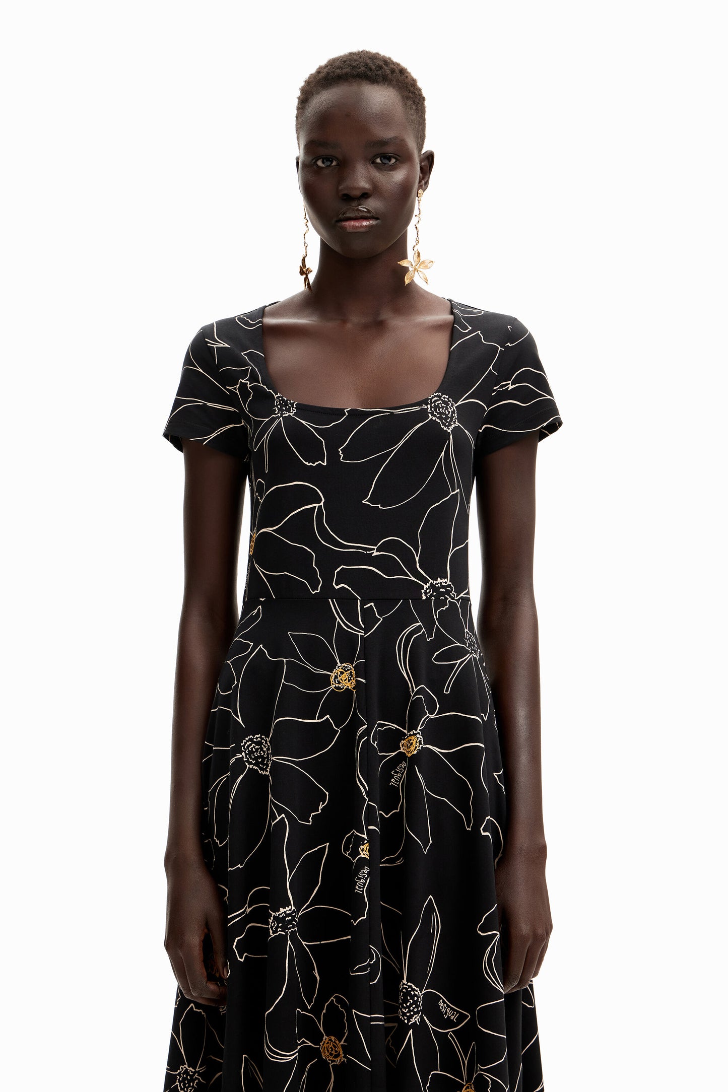 Arty floral dress