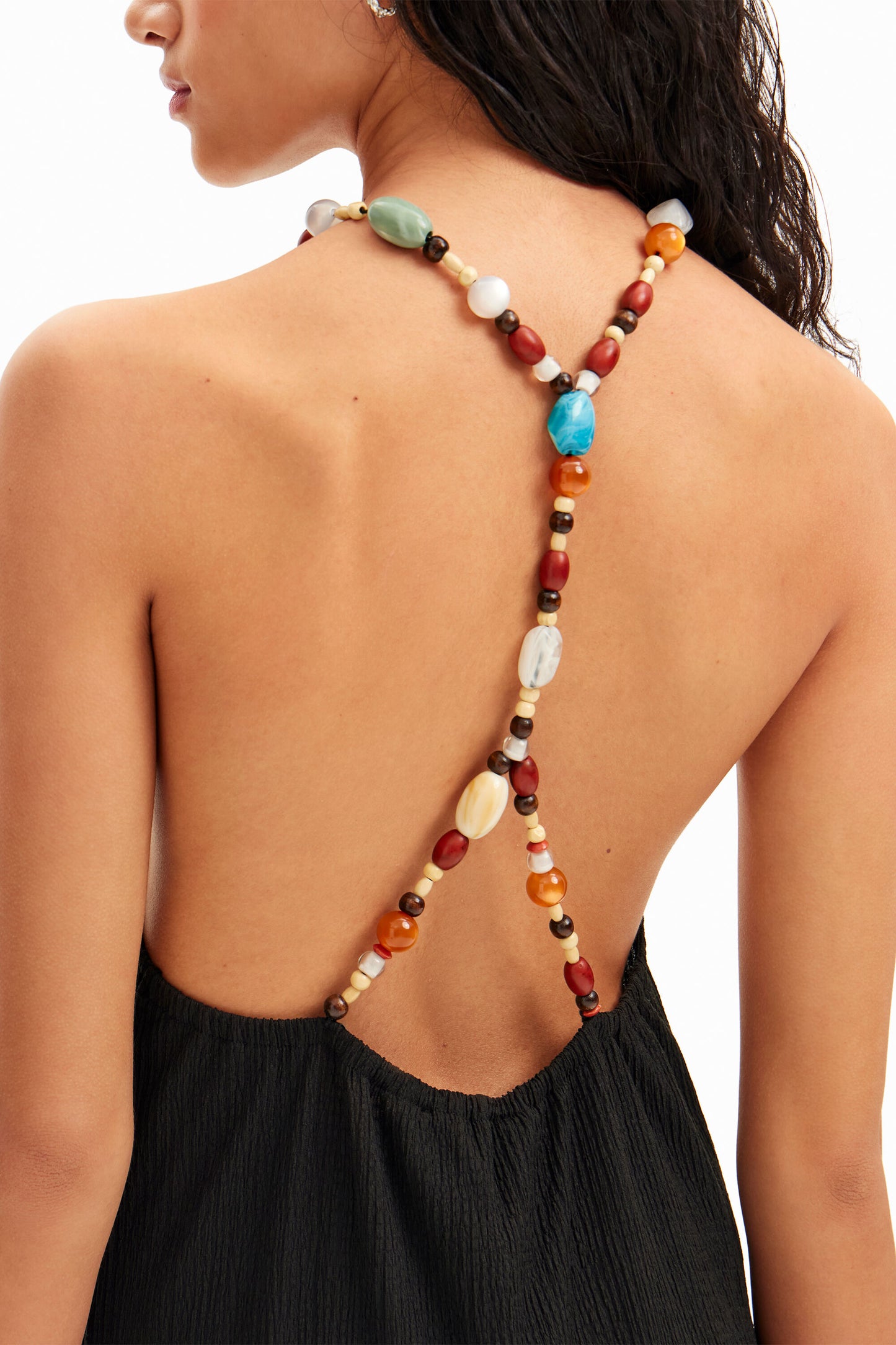 Beaded strappy midi dress