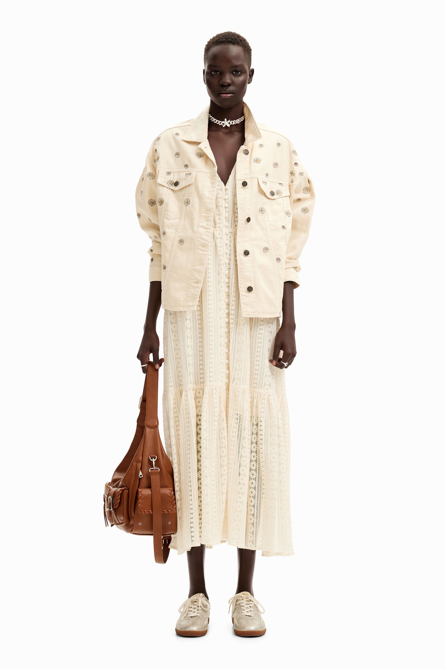 Long embroidered dress