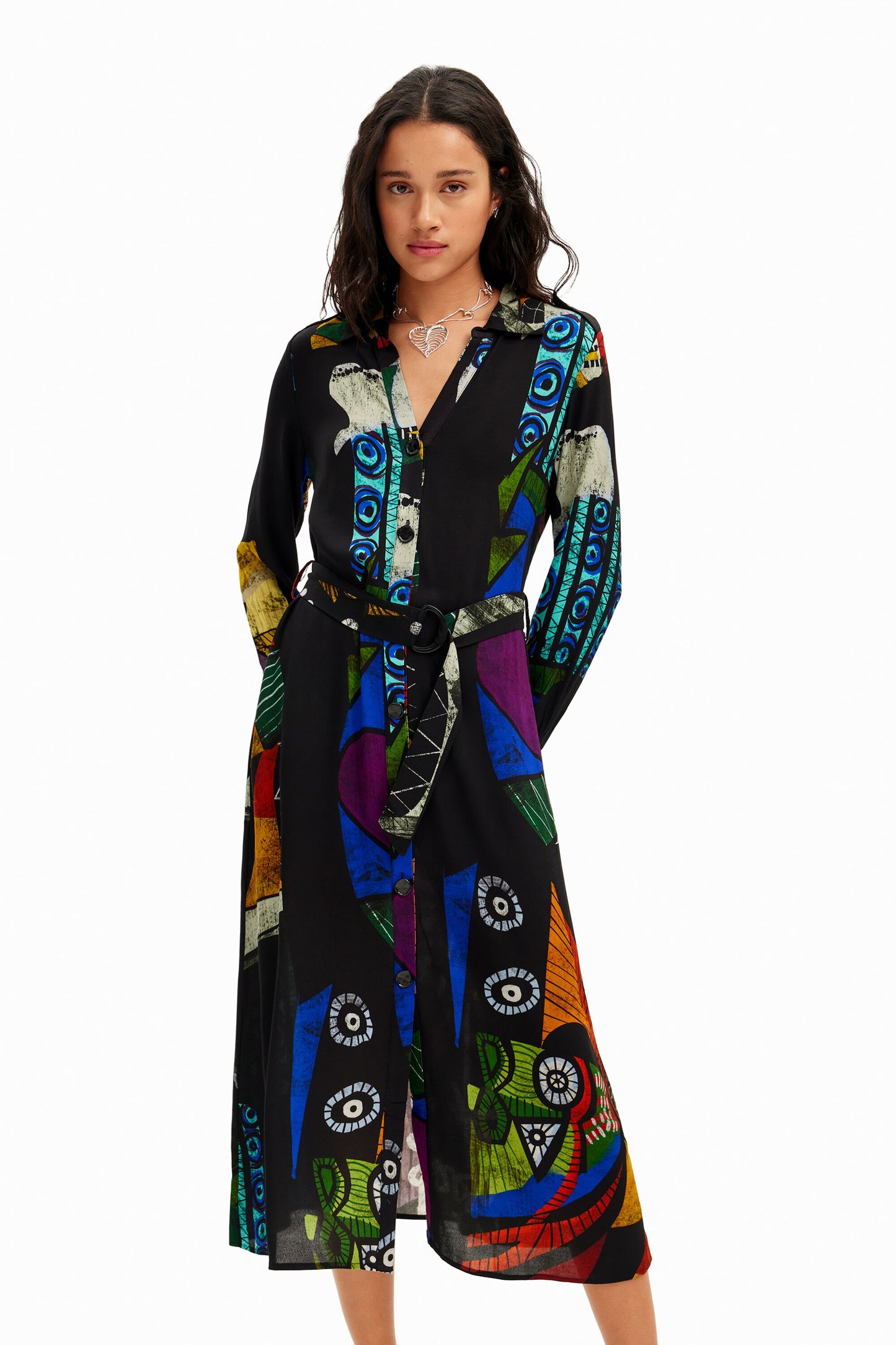 Midi shirt dress
