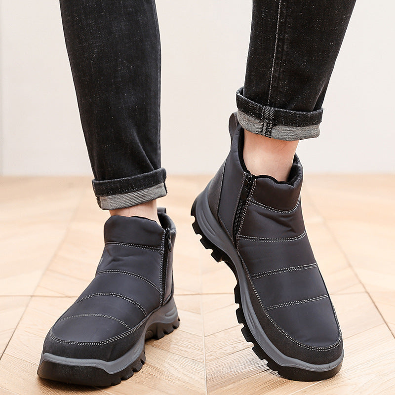 (Zeitlich begrenztes 49 % Rabattangebot) Orthopädische Herren-Schneestiefel mit Fußgewölbestütze, breiter Zehenpartie, bequem, wasserdicht, rutschfest, warme Arbeitsschuhe