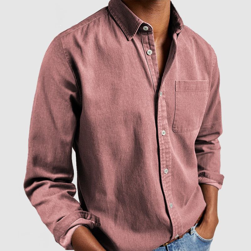 Herren lässiges Baumwoll-Basisshirt