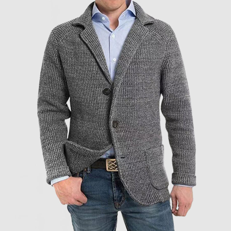 Elegante Herren-Langarmjacke mit Revers und Taschen
