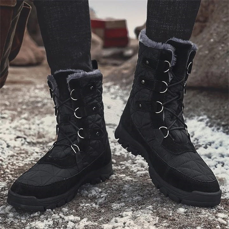 HEISSER VERKAUF – Bequeme Herren-Schneestiefel aus echtem Leder, warme Stiefel, Kampfstiefel