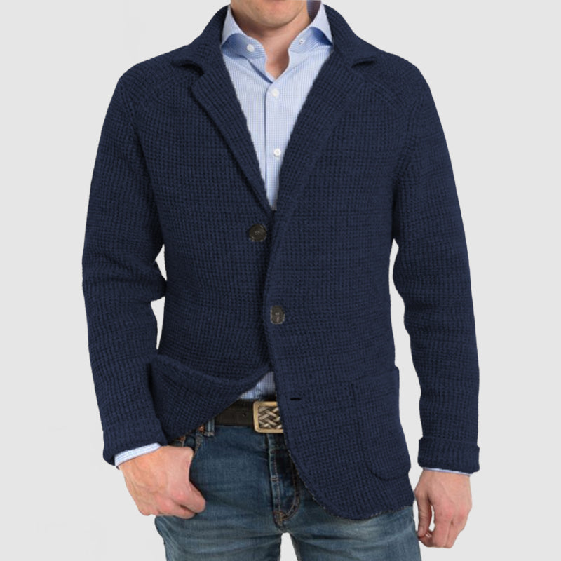 Elegante Herren-Langarmjacke mit Revers und Taschen