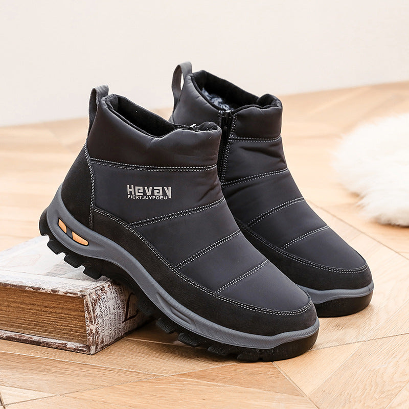 (Zeitlich begrenztes 49 % Rabattangebot) Orthopädische Herren-Schneestiefel mit Fußgewölbestütze, breiter Zehenpartie, bequem, wasserdicht, rutschfest, warme Arbeitsschuhe