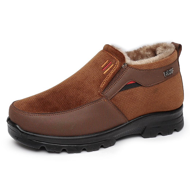 (Limited Time Discount 49% off) Men's Comfortable Lightweight Arch Support Winter Wool Shoes Waterproof Non-slip Warm Snow Shoes