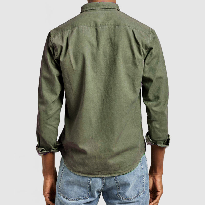 Herren lässiges Baumwoll-Basisshirt