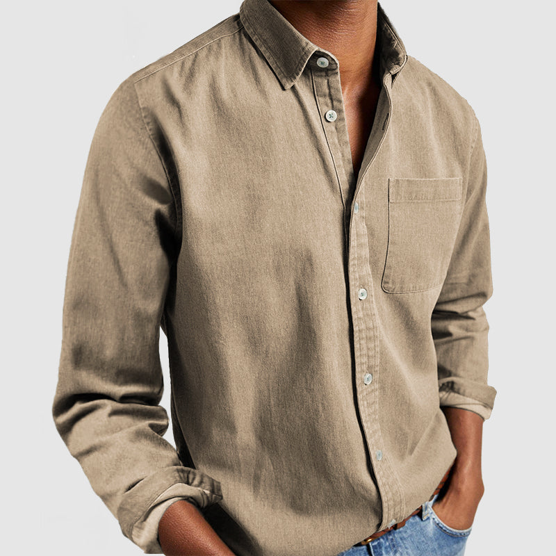 Herren lässiges Baumwoll-Basisshirt