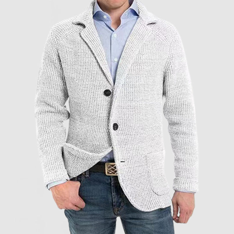 Elegante Herren-Langarmjacke mit Revers und Taschen