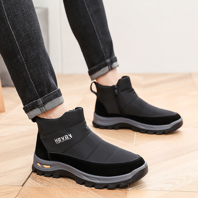 (Zeitlich begrenztes 49 % Rabattangebot) Orthopädische Herren-Schneestiefel mit Fußgewölbestütze, breiter Zehenpartie, bequem, wasserdicht, rutschfest, warme Arbeitsschuhe
