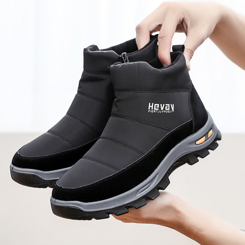 (Zeitlich begrenztes 49 % Rabattangebot) Orthopädische Herren-Schneestiefel mit Fußgewölbestütze, breiter Zehenpartie, bequem, wasserdicht, rutschfest, warme Arbeitsschuhe