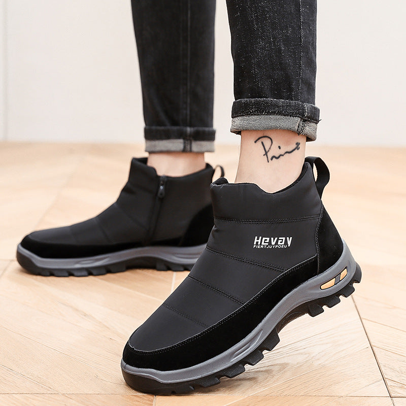 (Zeitlich begrenztes 49 % Rabattangebot) Orthopädische Herren-Schneestiefel mit Fußgewölbestütze, breiter Zehenpartie, bequem, wasserdicht, rutschfest, warme Arbeitsschuhe