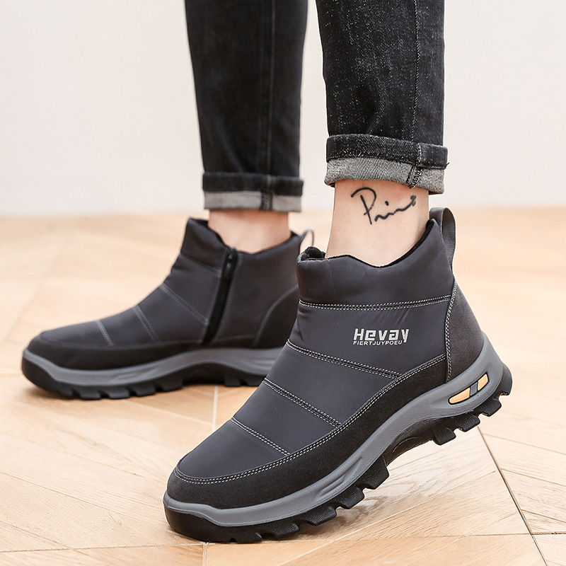 (Zeitlich begrenztes 49 % Rabattangebot) Orthopädische Herren-Schneestiefel mit Fußgewölbestütze, breiter Zehenpartie, bequem, wasserdicht, rutschfest, warme Arbeitsschuhe