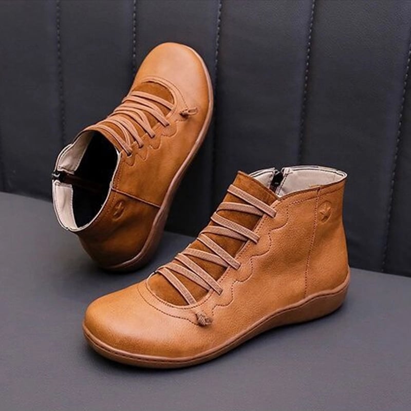 🔥Hot Sale 49% Rabatt🔥 - Bequeme handgefertigte Lederstiefel mit Fußgewölbestütze