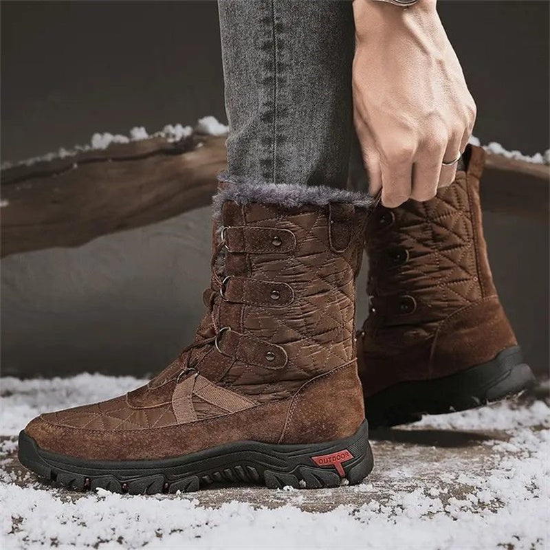 HEISSER VERKAUF – Bequeme Herren-Schneestiefel aus echtem Leder, warme Stiefel, Kampfstiefel