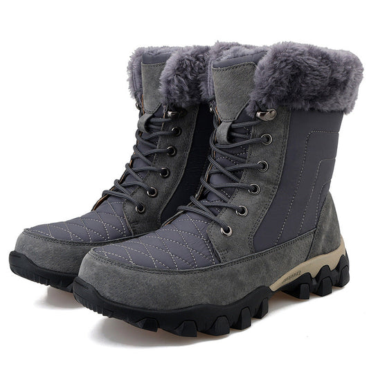 Herren Warme Fleece-gefütterte Wasserdichte Hohe Pelz-Schneestiefel