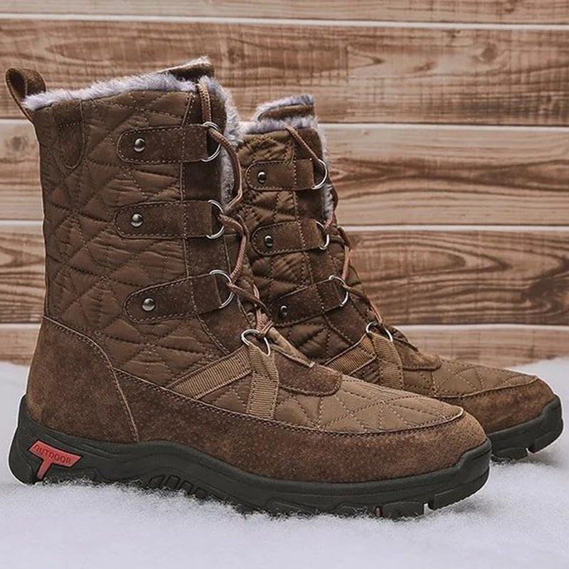 HEISSER VERKAUF – Bequeme Herren-Schneestiefel aus echtem Leder, warme Stiefel, Kampfstiefel