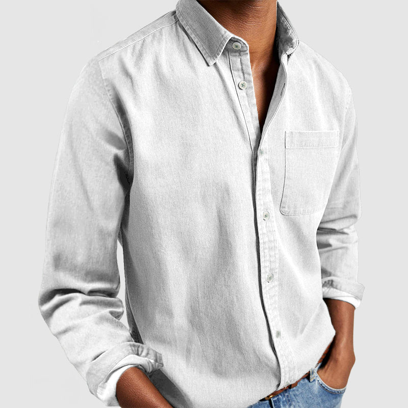 Herren lässiges Baumwoll-Basisshirt